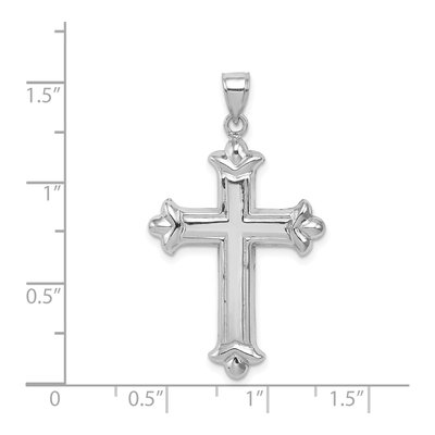 Sterling Silver Fleur-De-Lis Cross Pendant – view 4