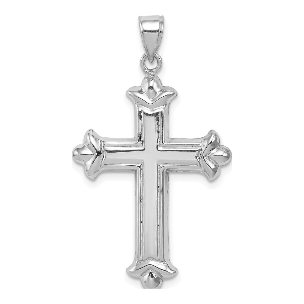 Sterling Silver Fleur-De-Lis Cross Pendant