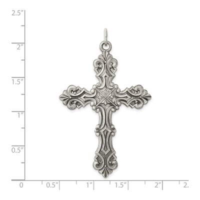 Sterling Silver Antiqued Cross Pendant – view 4