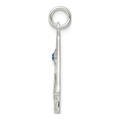 Sterling Silver Crystal Nativity Charm – view 3