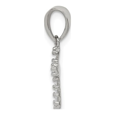 Sterling Silver CZ Girls' Cross Pendant – view 3