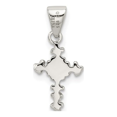 Sterling Silver CZ Girls' Cross Pendant – view 5