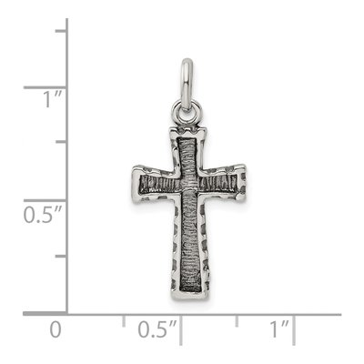 Sterling Silver Antiqued Cross Pendant – view 4