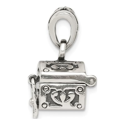 Sterling Silver Antiqued Chest Pendant – view 3