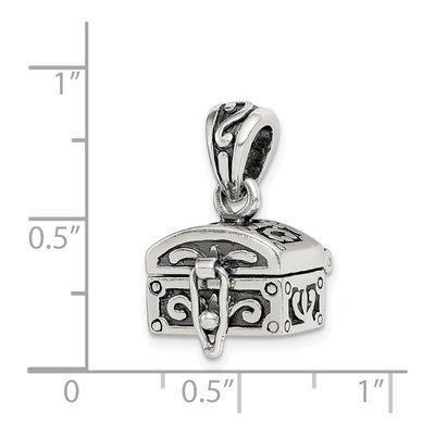 Sterling Silver Antiqued Chest Pendant – view 4