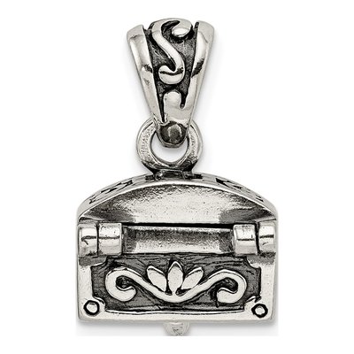 Sterling Silver Antiqued Chest Pendant – view 5