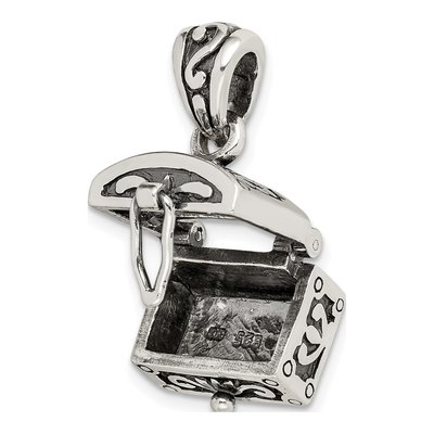 Sterling Silver Antiqued Chest Pendant – view 6