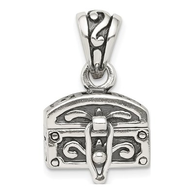 Sterling Silver Antiqued Chest Pendant – view 7