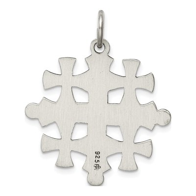 Sterling Silver Antiqued Jerusalem Cross Pendant – view 5