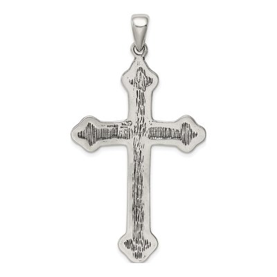 Sterling Silver Antiqued Thorn Cross Pendant – view 5