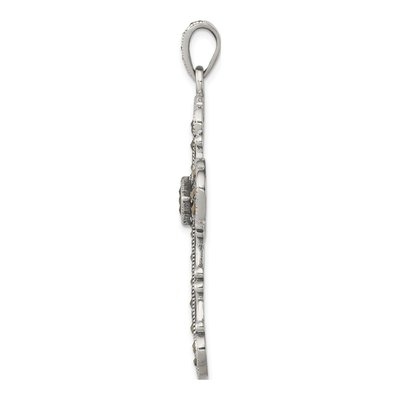 Sterling Silver Marcasite Antiqued Cross Pendant – view 3