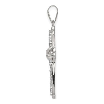 Sterling Silver CZ Cross Pendant – view 3