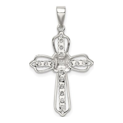 Sterling Silver CZ Cross Pendant – view 5