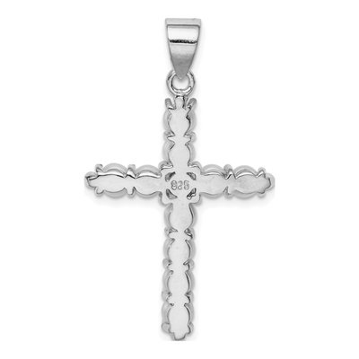 Sterling Silver Freshwater Cultured Pearl Cross Pendant – view 4