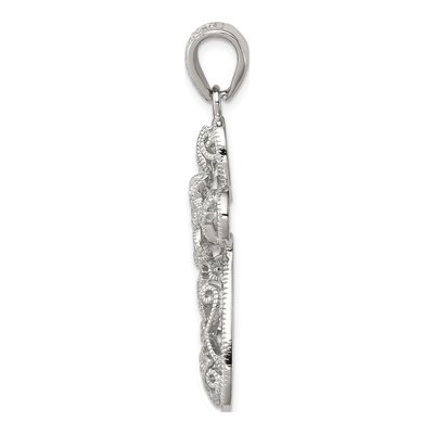Sterling Silver CZ Cross Pendant – view 3