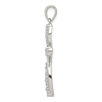 Sterling Silver CZ Cross Pendant – view 3