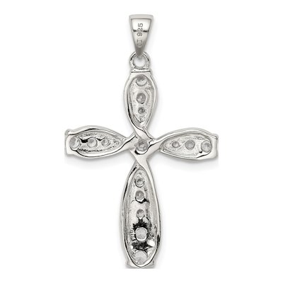 Sterling Silver CZ Cross Pendant – view 5