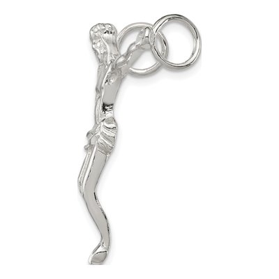 Sterling Silver Corpus Crucifix Pendant – view 3
