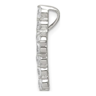 Sterling Silver CZ Cross Pendant – view 3
