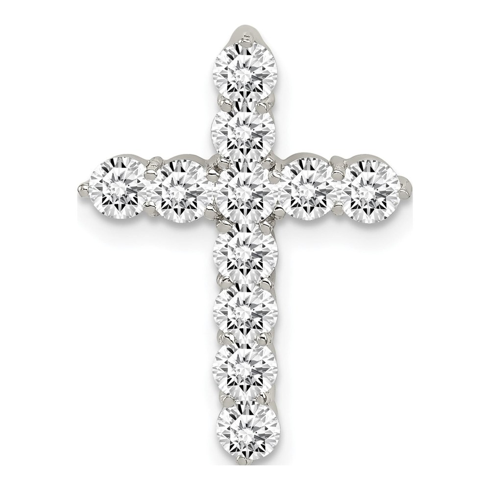 Sterling Silver CZ Cross Pendant