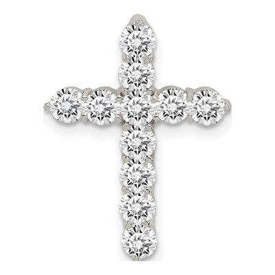 Sterling Silver CZ Cross Pendant