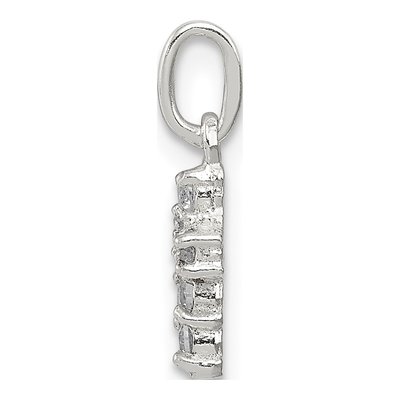 Sterling Silver CZ Cross for Kids Charm – view 3