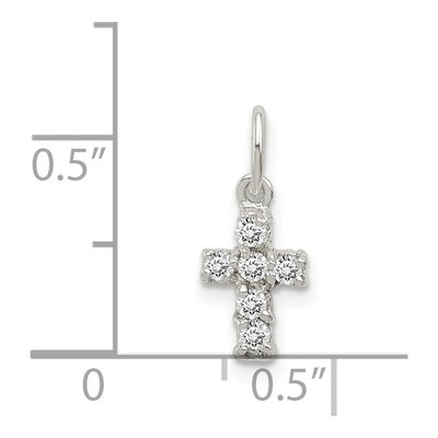 Sterling Silver CZ Cross for Kids Charm – view 4