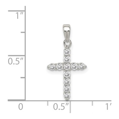 Sterling Silver CZ Kids' Cross Pendant – view 4