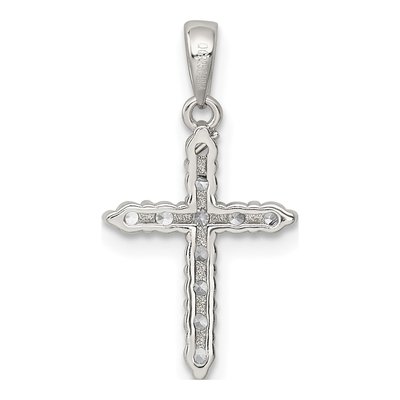 Sterling Silver CZ Kids' Cross Pendant – view 5