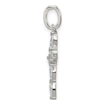 Sterling Silver CZ Cross Pendant – view 3