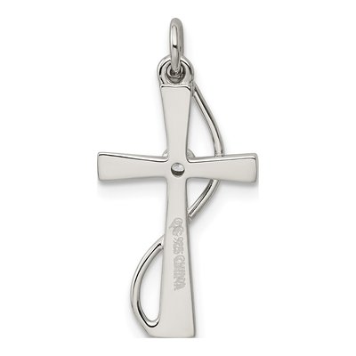 Sterling Silver CZ Cross Pendant – view 5