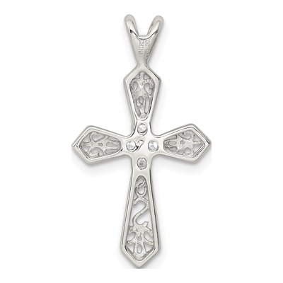 Sterling Silver CZ Passion Cross Pendant – view 5