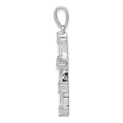 Sterling Silver CZ Cross Pendant – view 3