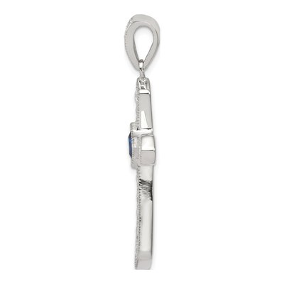 Sterling Silver CZ Passion Cross Pendant – view 3