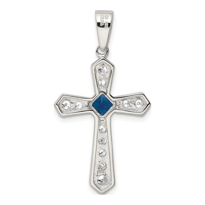 Sterling Silver CZ Passion Cross Pendant – view 5