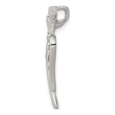 Sterling Silver CZ Dove Pendant – view 3