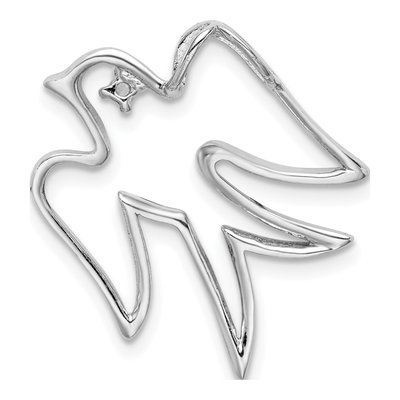 Sterling Silver CZ Dove Pendant – view 5