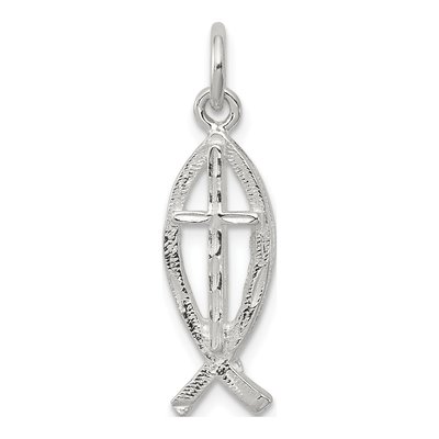 Sterling Silver Ichthus Fish Pendant