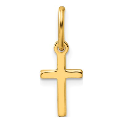 Gold-Plated Sterling Silver Small Cross Charm – view 4