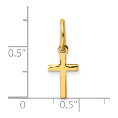 Gold-Plated Sterling Silver Small Cross Charm – view 5