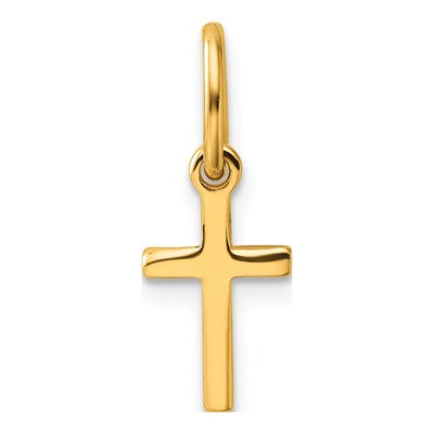Gold-Plated Sterling Silver Small Cross Charm