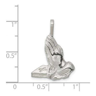 Sterling Silver Praying Hands Pendant – view 4