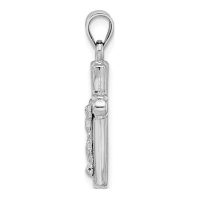 Sterling Silver Hollow Crucifix Pendant – view 3