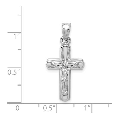 Sterling Silver Hollow Crucifix Pendant – view 5
