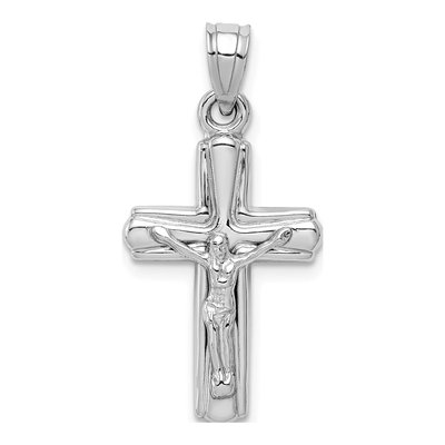 Sterling Silver Hollow Crucifix Pendant