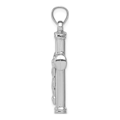 Sterling Silver Hollow Crucifix Pendant – view 3