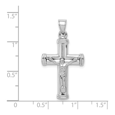 Sterling Silver Hollow Crucifix Pendant – view 5