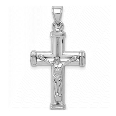 Sterling Silver Hollow Crucifix Pendant