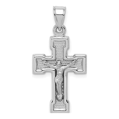 Sterling Silver Hollow Crucifix Pendant