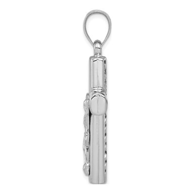 Sterling Silver Hollow Crucifix Pendant – view 3